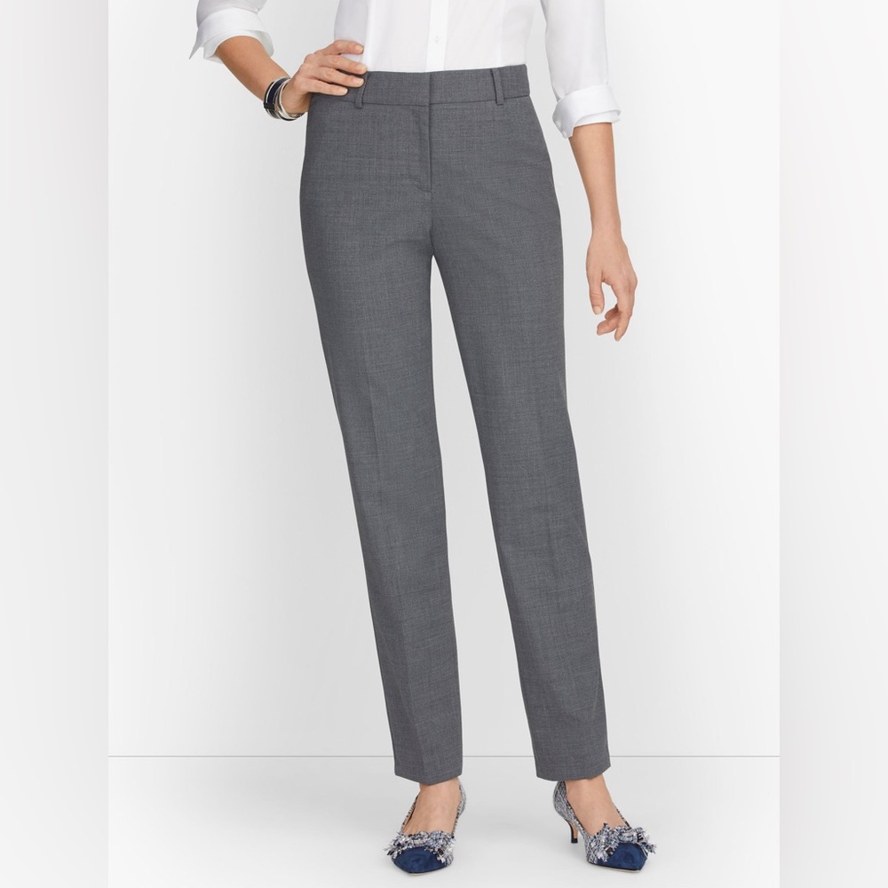 Talbots‎ Grey Straight Leg Viscose Blend Trousers Size 4